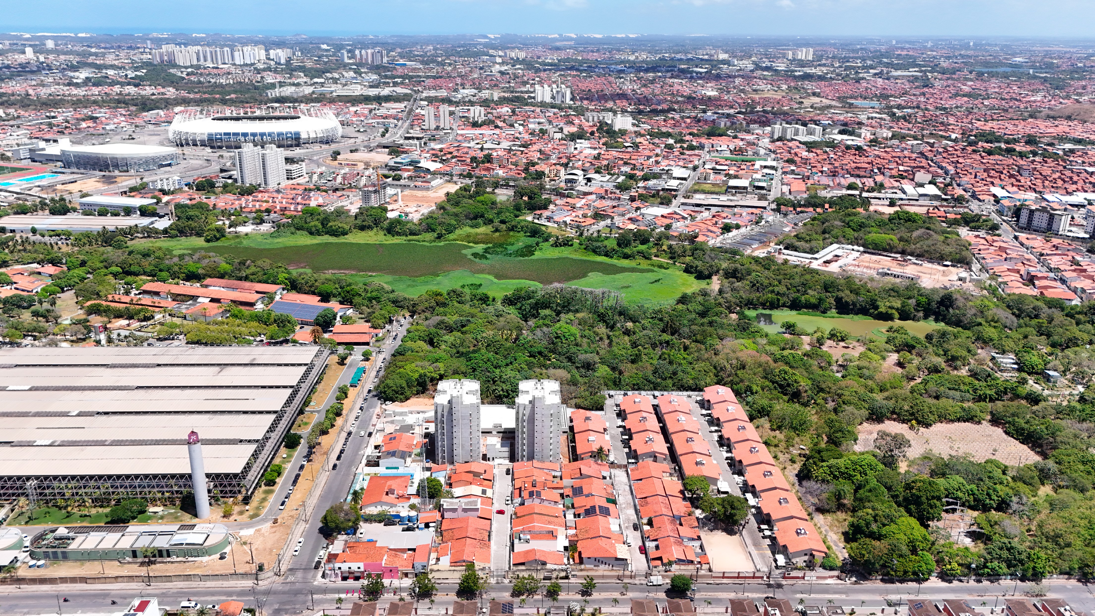 Vista aérea do bairro Passaré em Fortaleza